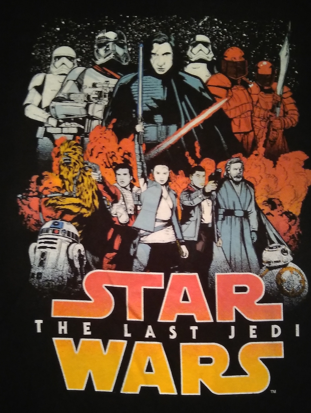 Star Wars The Last Jedi Black Graphic T-Shirt